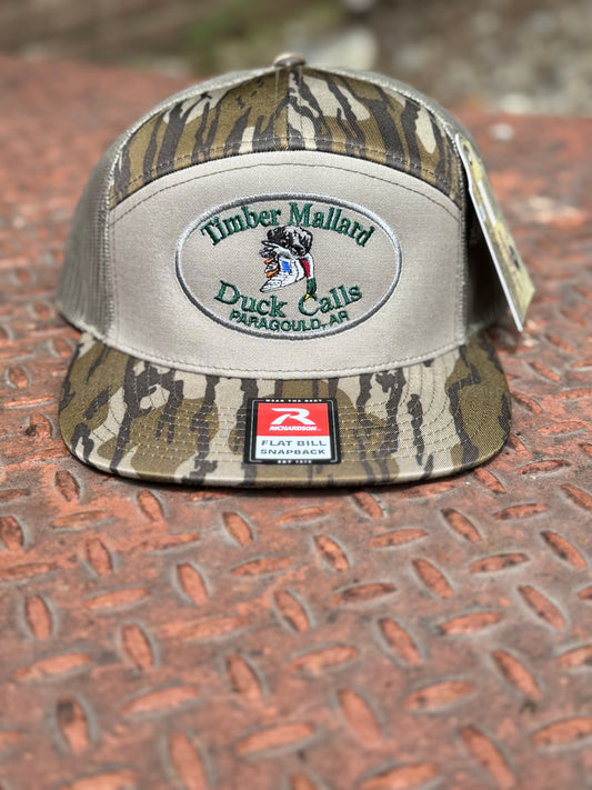 TMDC RICHARDSON MOSSY OAK BOTTOMLAND 7 PANEL TOBACCO POUCH CAP